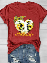 Baseball-T-Shirt mit Motherlife-Print